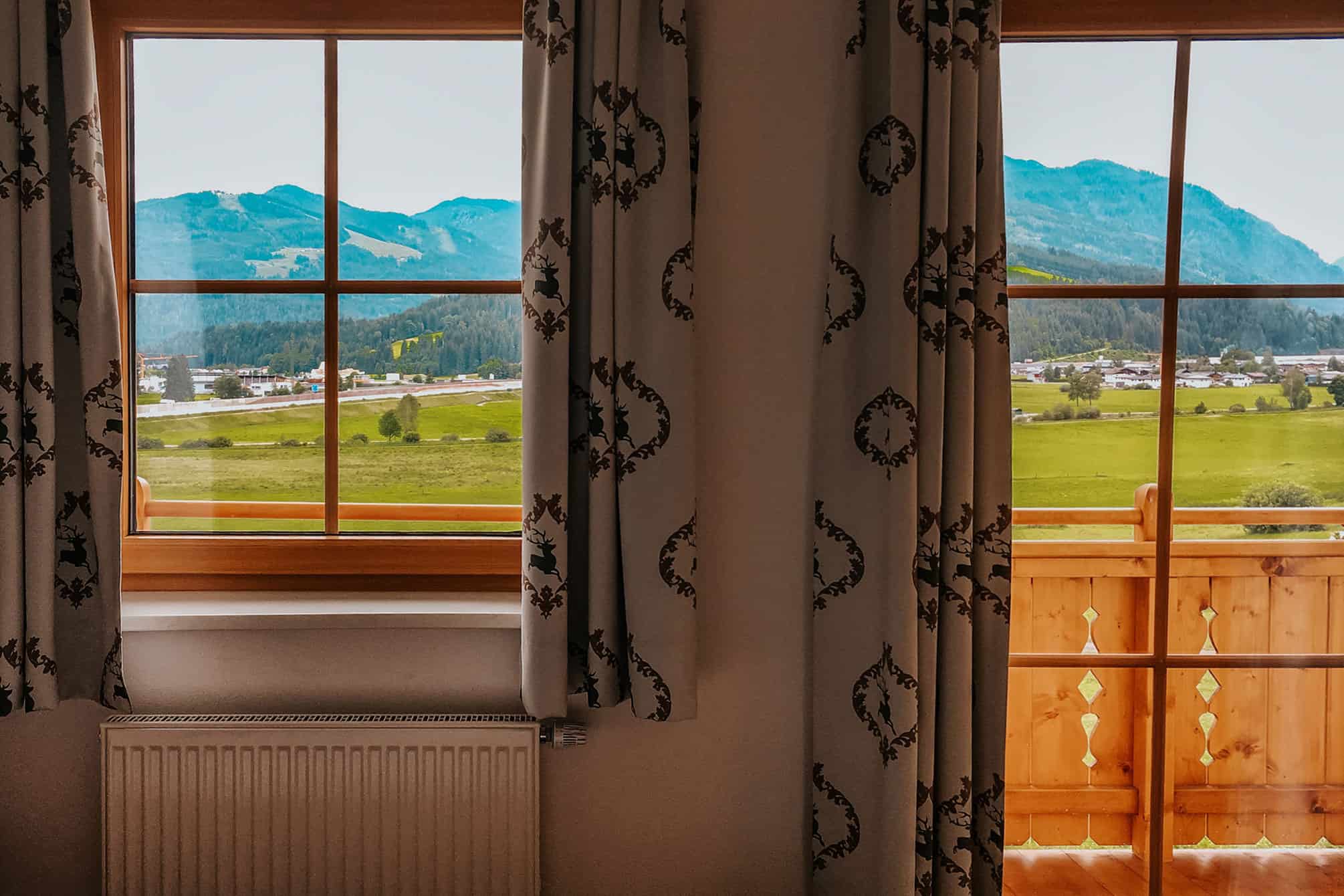 Österreich Ausblick aus dem Fenster